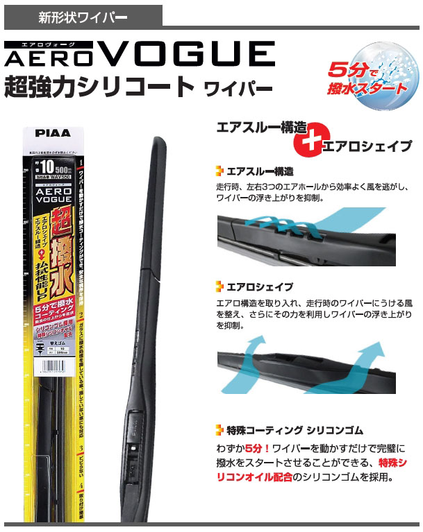 PIAA (ピア) 超強力シリコート ワイパー替えゴム 品番:SUW70E 長さ:700mm